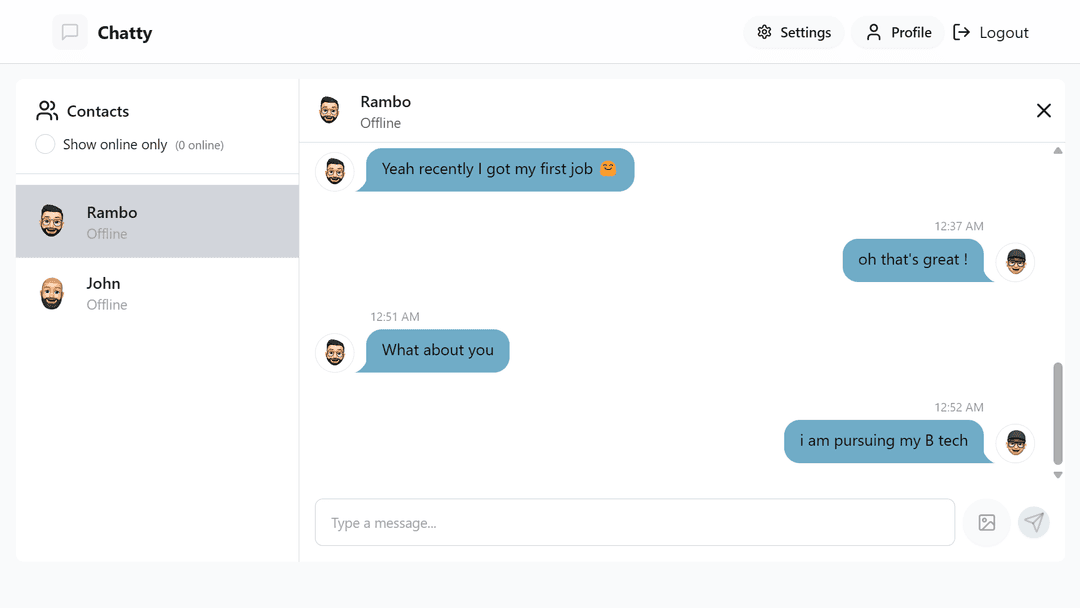 Real Time Chat Application